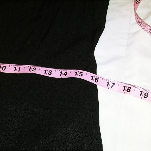 Black 80s Drop Waist Pleated Dress, So Cute-Great Condition! - Picture 8 of 9